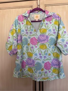 Emily McCarthy Pastel Top - Pink, Purple, Yellow, Blue M